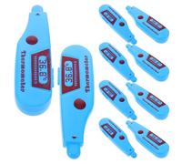 Homoyoyo Ensemble de 10 Pièces Thermomètre de Médecin en Plastique Bleu sans Lumière, Accessoires de Trousse de Docteur pour Garçon et Filles Dès 3 Ans, Kit Simulation Médicale pour Jouer