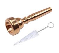 Homoyoyo Ensemble de 2 Pièces pour Trompette, Embouchure Métallique Taille Standard avec Brosse Flexible de Nettoyage, Accessoire Compact et Pratique pour Entretien D’instruments à Vent
