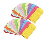 Homoyoyo Ensemble de 24 Enveloppes Budget en Papier Kraft Coloré, Format Standard, pour Espèces et Gestion Financière, pour Usage Bureau et Scolaire, Fournitures de Bureau Pratiques