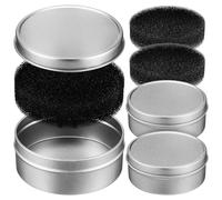Homoyoyo Ensemble de 3 Nettoyant Sec pour Pinceaux de Maquillage, Éponge à Maquillage, Fer et Mousse Polyuréthane, Léger, Lavable, Changement Rapide de Couleur, avec Noyaux de Rechange