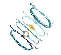 Homoyoyo Ensemble De 4 Bracelets Tournesol Élégants Faits À La Main Réglables Et Décoratifs Pour Poignet