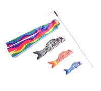 Homoyoyo Ensemble de 5 Drapeaux Décoratifs Koinobori Japonerie Colorés de Carpe, Manches à Air Suspendues pour Jardin et Porte D'entrée, Tissu Doux et Résistant, Couleur Couleur Aléatoire