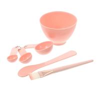 Homoyoyo Ensemble de 6 Bols à Masque Facial Spatule et Pinceau en Pp et Bois pour Mélange de Masque Visage Femme Portable et Pratique