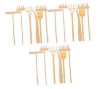 Homoyoyo Ensemble De 6 Mini Râteaux en Plastique pour Jardin Zen - Outils De Décoration De Bac à Sable - Râteaux Jaunes pour Aménagement Zen Et Activités DIY