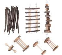 Homoyoyo Ensemble de 7 Jouets à Mâcher en Bois pour Cochons d'Inde et Lapins, Sûrs Animaux, Quand Les Animaux sont Seuls, Différentes Couleurs