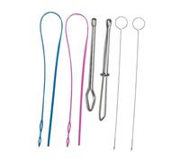 Homoyoyo Ensemble d'Enfile-Cordon Flexible 6Pcs pour Couture DIY Outil d'Enfilage en Acier Inoxydable Pratique et Solide Projets de Bricolage