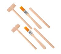 Homoyoyo Ensemble D'outils de Fouille Archéologique pour Garçon et Filles 6 Pièces - Marteau en Bois, Burin, Brosse - Kit de Fouilles de Dinosaures et Pierres Précieuses, Éducatif