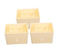 Homoyoyo Ensemble Moule à Tofu 3 Pièces 140x105x95 Mm Plastique Sûr Presse à Tofu Domestique Outil De Pressage Fromage Maison La Cuisine