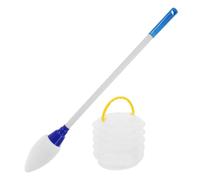 Homoyoyo Ensemble Pinceau de Calligraphie au Sol avec Grosse Tête en Éponge Solide Stylo à Eau pour Écriture Extérieure Seau d'Eau Pliable Inclus Outil d'Écriture pour Couleur Aléatoire