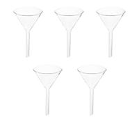 Homoyoyo Entonnoir Triangulaire en Verre Blanc 5pcs Léger et Facile à Utiliser pour Laboratoires Chimiques et Expériences de Chimie