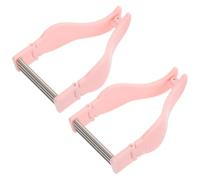 Homoyoyo Épilateur Facial Manuel à Ressort Lot de 2, Portable Rose, pour Épilation Précise du Visage Lèvre Supérieure Chez les Femmes, Outil Compact pour Usage Personnel et Voyage,
