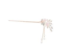 Homoyoyo Épingle à Cheveux Fleurie avec Perles et Pompons Accessoire de Coiffure Style pour Mariage et Anniversaire