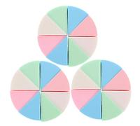 Homoyoyo Éponge à Maquillage en Latex Triangulaire 24 Pièces pour Fond de Teint Humide et Sec Convient aux Femmes Douce et Confortable pour Maquillage Lot de 3 Sets