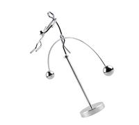 Homoyoyo 'équilibre en Métal pour Couple Gymnaste, Décoration de Bureau Créative à Bascule, Ornement Stable Base Plate, Balle D'équilibre Originale pour Présent et Intérieur