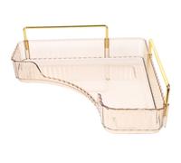 Homoyoyo Étagère d'angle pour Cosmétiques Translucide en Pet, Plateau de Salle de Bain Léger et Stable, Rangement Compact pour Chambre et Salle de Bain, Accessoire Multifonctionnel Simple