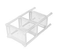 Homoyoyo Étagère de Rangement Salle de Bain 3 Niveaux Grosse Taille Blanche en Plastique Support Organiseur Cosmétique et Articles de Toilette Meuble de Stockage Mobile pour Salle de