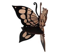 Homoyoyo Étagère Murale d'angle en Bois Motif Ajouré Support de Rangement Décoratif pour Chambre et Salon Étagère Flottante Polyvalente pour Décoration Intérieure