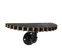 Homoyoyo Étagère Murale Industrielle en Fer 45 Cm Support D'étagère pour Tuyau Vintage Design Rétro Rangement Mural pour Salon la Cuisine Bar Solide Robuste
