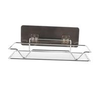 Homoyoyo Étagère Murale Salle de Bain Inoxydable sans Perçage Support Drainant Ventilé pour Rangement Shampooing Gel Étagère Suspendue Simple et Pratique pour Toilettes