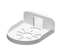 Homoyoyo Étagère Murale sans Perçage Blanche Ronde 1 PC Support Mural pour Caméra de Sécurité et Haut-Parleur Petite Étagère Flottante Polyvalente pour Salle de Bain Rangement Compact