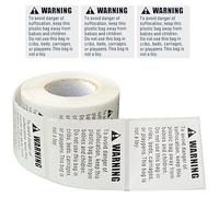 Homoyoyo Étiquettes Autocollantes et Légères Faciles à Utiliser D'avertissement D'étouffement en Papier pour Prévenir les Risques de Suffocation Emballages