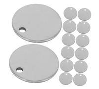 Homoyoyo Étiquettes Porte-clés Rondes Acier Inoxydable 10 Mm, 100 Pièces, Surface Vierge pour Estampage Diy, Breloques Métal Gravables, Loisirs Créatifs, Présents Personnalisés, Usage