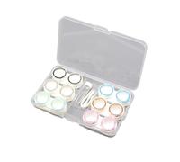 Homoyoyo Étui à Lentilles de Contact 6 Pièces Compact, Boîte de Rangement en Plastique Léger, Design à Clapet, Hygiénique et Portable, Maison Voyages, Usage Quotidien pour Porteurs