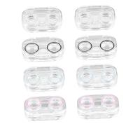 Homoyoyo Étui à Lentilles Transparent Portables Boîte à Lentilles Étanches pour Kit De Soins Oculaires Porte-lentilles