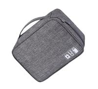 Homoyoyo Étui de Rangement Chargeur et Câbles Grosse Capacité, Organisateur D'accessoires Électroniques Gris, Pochette Multifonction pour Voyage et Protection Quotidienne, Paquet de Voyage