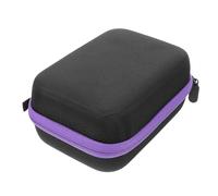 Homoyoyo Étui de Rangement Rigide pour Insuline 15 Emplacements 10 Ml, Boîte Isotherme Portable Antichoc Noir Violet, Protection pour Flacons de Diabète, pour Voyage et Maison