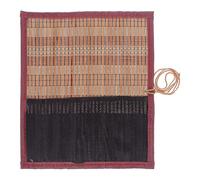 Homoyoyo Étui Enroulable à Pinceaux en Bambou 30 Cm, Paquet à Pinceaux en Toile Résistante, Organisateur Multifonction pour Fournitures de Calligraphie et Matériel Artistique