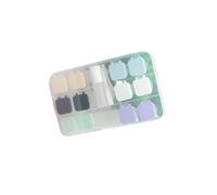 Homoyoyo Étui pour Lentilles de Contact 6 Pièces Pliable, Boîtier Transparent et Mixte, Matériau Solide, Pratique pour Voyage, Stockage Hygiénique des Lentilles, Accessoire Santé Visuelle