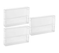 Homoyoyo Étuis en Plastique Transparent pour Cassettes Audio Lot de 3 Boîtes de Rangement Pratiques pour Passionnés et Enregistrements Vocaux