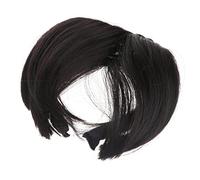 Homoyoyo Fausse Frange Invisible Femme Style Français Élégant Résistante et Naturelle de Cheveux pour Sublimer Visage Marron Noir