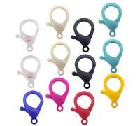 Homoyoyo Fermoirs à Pince de Homard en Plastique Coloré, Lot de 40 Pièces, Fermoirs Mousquetons Robustes pour Porte-clés, Bracelets et Créations Diy, Accessoires Bijoux Style Aléatoire