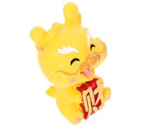 Homoyoyo Figurine Dragon Chinois Bobblehead Décoratif Doré Ornement Feng Shui pour Table et Voiture Nouvel an Sculpture Petite pour Intérieur