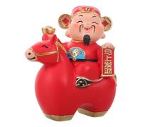 Homoyoyo Figurine Feng Shui Cheval de Prospérité Rouge Petit Modèle, Statue Chinoise Fortune et Réussite pour Décoration Intérieure, Ornement Zodiacal de L’année du Cheval pour Bureau