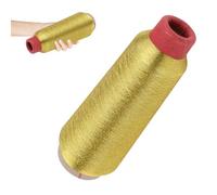 Homoyoyo Fil de Broderie Métallique Yards Bobine Dorée pour Couture et Tricot Résistante et Tenace pour Broderie Machine et Artisanat