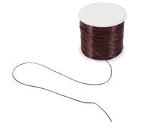Homoyoyo Fil Élastique Invisible 0,6 Mm pour Extensions de Cheveux, Fil Plat Marron Résistant à L'usure, sans Traces, pour Extensions Ajustables et Fabrication de Bijoux Diy, Tenue Ferme
