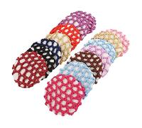 Homoyoyo Filets à Cheveux Élastiques Pour Chignon 14 Pièces Couleurs Mélangées Pour Femmes Danseuses Hôtesses De L’air Et Personnel Hôtelier Usage Quotidien