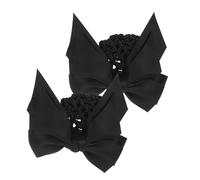 Homoyoyo Filets à Cheveux Pour Femmes X2, Taille Unique, Pince à Chignon Nœud En Filet Noir, Utilisation Professionnelle Pour Infirmières Et Employées, Maintien Solide Pour Coiffures De Travail