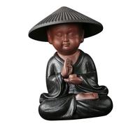 Homoyoyo Filtre à Thé Céramique avec Figurine Moine Mignon Décor Zen Polyvalent pour Maison Bureau et Cérémonie Du Thé