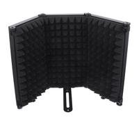 Homoyoyo Filtre Anti-pop Microphone de U Pliable Mousse Haute Densité, Écran D'isolation Antibruit 3 Panneaux Métalliques Réglables, Protection Acoustique pour Enregistrement Studio