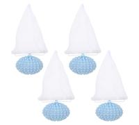 Homoyoyo Filtre Flottant pour Machine à Laver 4 Pièces en Polypropylène et Polyester, Récupérateur Lavable de Poils Animaux et Peluches, pour Vêtements et Textiles Délicats