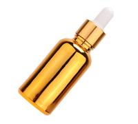 Homoyoyo Flacon Compte Gouttes Électroplaqué Rechargeable pour Huiles Essentielles Bouteille de Voyage Portable avec Pipette Dorée Récipient Vide Pratique
