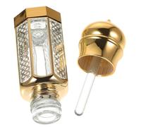 Homoyoyo Flacon Parfum Vide Verre Transparent avec Pipette Doré Flacon Échantillon Rechargeable pour Stockage Liquide Mini Vaporisateur de Parfum Portable pour Voyage et Usage