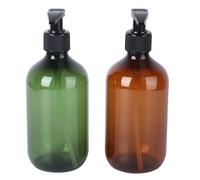 Homoyoyo Flacon Pompe Vide En Plastique De 500 Ml - Lot De 2 - Opaque Et Élégant Distributeur Sans Pour Shampooing Pratique Avec 2 Entonnoirs Idéal Pour Un Usage Polyvalent Vert
