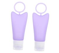 Homoyoyo Flacon Voyage Silicone Réutilisable Bouteilles Vides Portables pour Shampoing Gel et Soins Design Suspendu Écologique et Étanche Kit de Rangement Compact pour Voyages