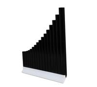 Homoyoyo Flûte de Pan en Do 16 Tubes C Tonalité pour Débutants, Instrument de Musique Scolaire en Résine Légère Noire, Flûte de Pan Portable Adaptée aux Élèves et Pratique Musicale