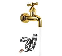 Homoyoyo Fontaine Robinet Invisible Décorative pour Jardin Extérieur avec Éclairage LED Pompe Lumières Kit Complet avec Tuyau Décoration Artistique de Cour et Patio Adaptée Au Voltage